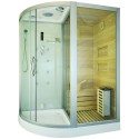 Cabina cu duș mixta cu sauna uscata alba