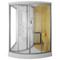 cabina mixta cu sauna uscata alba HTS 166