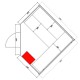 sauna finlandeza cu sare himalayan 6 persoane 180x180x200