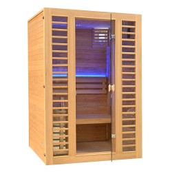 Sauna uscata finlandeza cu panouri de sare himalayan