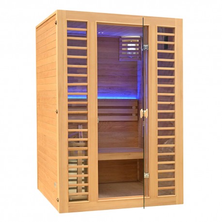 Sauna uscata finlandeza cu panouri de sare himalayan