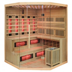 sauna combinata pentagonala 6 persoane