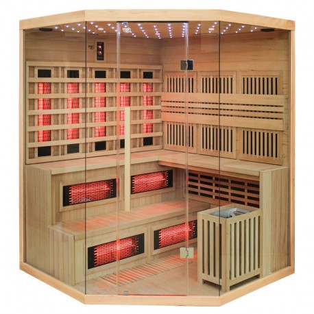 sauna combinata pentagonala 6 persoane