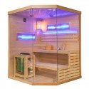 Sauna cu sare himalay pe colt