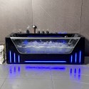 cazi de baie cu hidromasaj premium din acril sanitar negru complet echipate